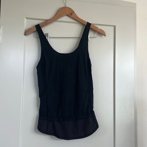 Lululemon black workout tank. Gently used condition.